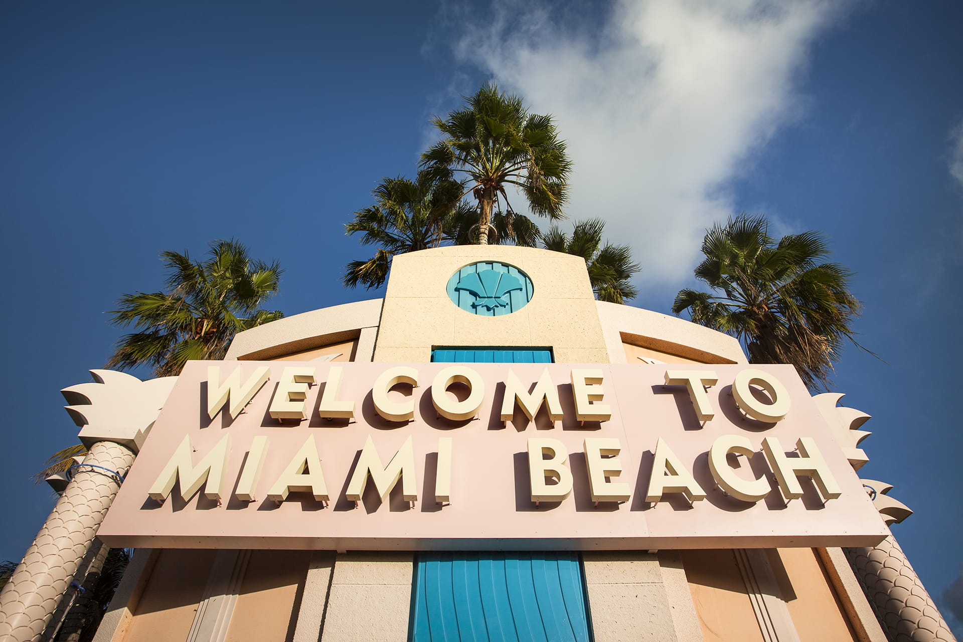 Welcome to Miami Beach Sign, Florida
